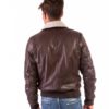 BROWN VINTAGE WIZENED EFFECT LAMB LEATHER JACKET