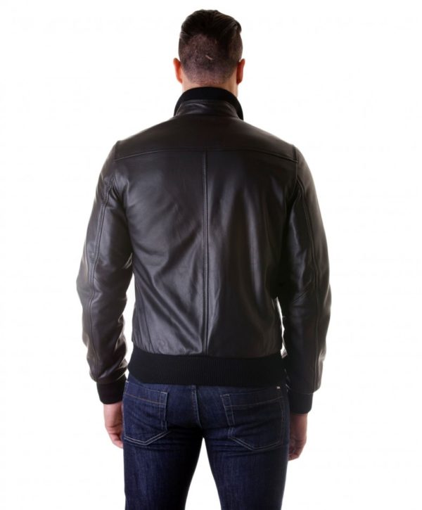 Black Nappa Lamb Leather Jacket