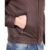 Dark Brown color Nappa Lamb Leather Jacket Shirt Collar