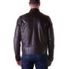 Brown Vintage Effect Lamb Leather Buckle Biker Jacket