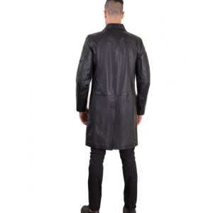 Black Lamb Leather Long Jacket