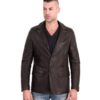 Dark Brown Color Nappa Lamb Leather Jacket