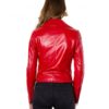 Red Color Nappa Lamb Leather Perfecto Biker Jacket Smooth