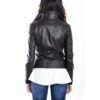 Brown Color Nappa Lamb Leather Biker Jacket Smooth Effect