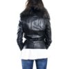 Black color Nappa Lamb Leather Biker Jacket Smooth Effect