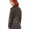 Black Color Lamb Leather Biker Jacket Soft Smooth Effect