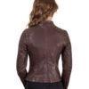 Brown Color – Lamb Leather Biker Jacket Soft Vintage Effect