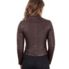 Brown Color Lamb Leather Quilted Jacket Soft Bogotà Vintage Effect