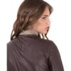 Dark Brown Color Lamb Leather bomber Jacket Vintage Effect