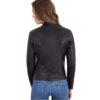 Dark Brown Color Leather Jacket Biker Nappa Lamb Smooth Effect