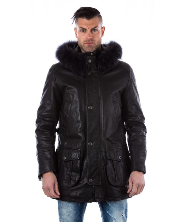 man-leather-coat-fox-fur-hood-black-marco