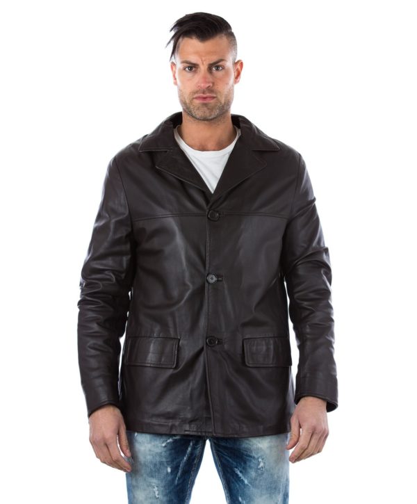 men-s-leather-jacket-genuine-soft-leather-blazer-collar-3-buttons-blue-color-mod-555