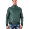 men-s-leather-jacket-genuine-soft-leather-style-bomber-bicolor-wool-cuffs-and-bottom-one-zip-pocket-green-color-thil