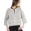 Grey Color lamb Lasered Leather jacket