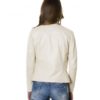 Beige Color Nappa Lamb Leather Jacket Smooth Effect